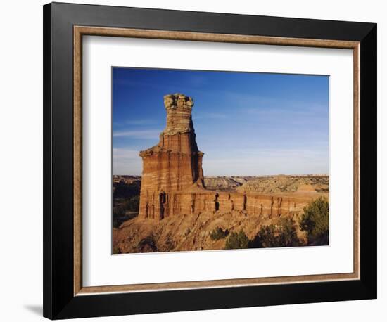 Lighthouse at Sunset, Palo Duro Canyon State Park, Canyon, Panhandle, Texas, USA-Rolf Nussbaumer-Framed Photographic Print