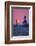 Lighthouse at sunset, St. Joseph, Michigan, USA-null-Framed Photographic Print