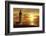 Lighthouse at Sunset-Carlos Casamayor-Framed Art Print