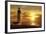 Lighthouse at Sunset-Carlos Casamayor-Framed Art Print