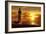 Lighthouse at Sunset-Carlos Casamayor-Framed Art Print