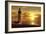 Lighthouse at Sunset-Carlos Casamayor-Framed Giclee Print