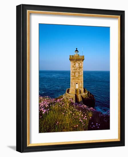 Lighthouse at the Coast, Kermorvan Lighthouse, Finistere, Brittany, France-null-Framed Photographic Print