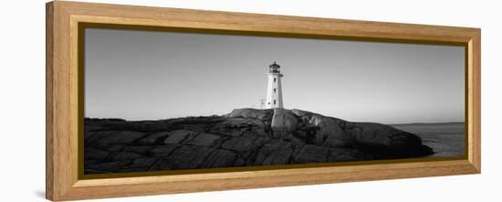 Lighthouse at the Coast, Peggy's Point Lighthouse, Peggy's Cove, Halifax Regional Municipality-null-Framed Stretched Canvas