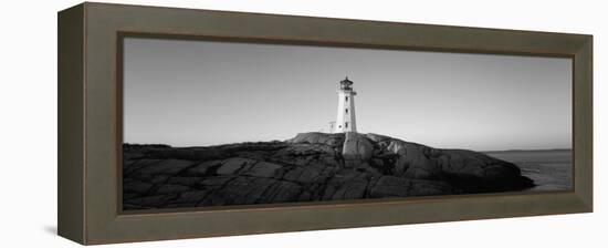 Lighthouse at the Coast, Peggy's Point Lighthouse, Peggy's Cove, Halifax Regional Municipality-null-Framed Stretched Canvas