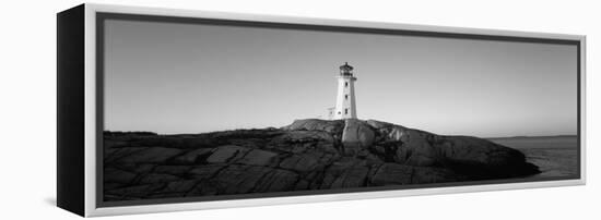 Lighthouse at the Coast, Peggy's Point Lighthouse, Peggy's Cove, Halifax Regional Municipality-null-Framed Stretched Canvas