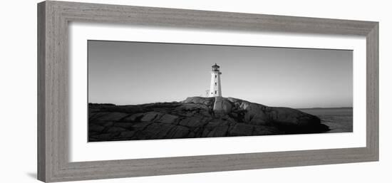 Lighthouse at the Coast, Peggy's Point Lighthouse, Peggy's Cove, Halifax Regional Municipality-null-Framed Photographic Print