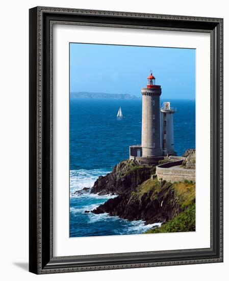 Lighthouse at the Coast, Phare Du Petit Minou, Goulet De Brest, Finistere, Brittany, France-null-Framed Photographic Print