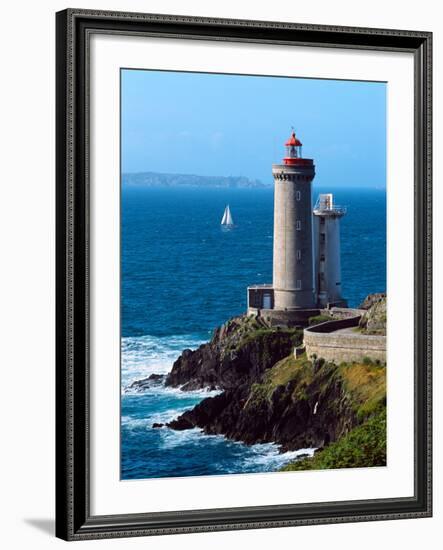 Lighthouse at the Coast, Phare Du Petit Minou, Goulet De Brest, Finistere, Brittany, France-null-Framed Photographic Print