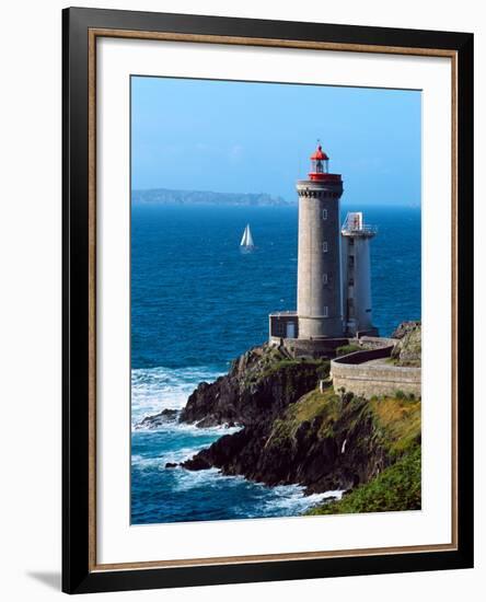 Lighthouse at the Coast, Phare Du Petit Minou, Goulet De Brest, Finistere, Brittany, France-null-Framed Photographic Print