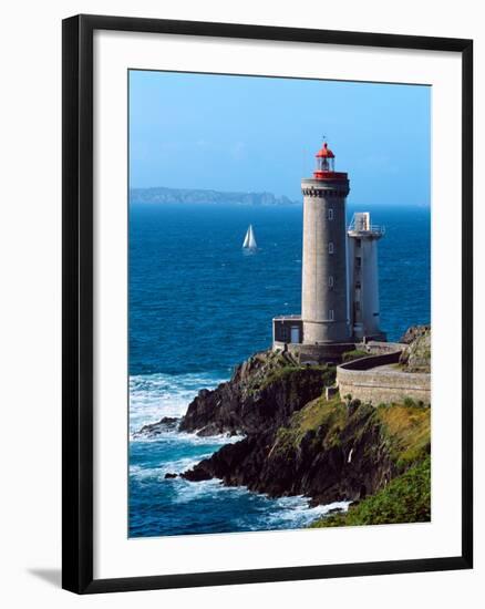 Lighthouse at the Coast, Phare Du Petit Minou, Goulet De Brest, Finistere, Brittany, France-null-Framed Photographic Print