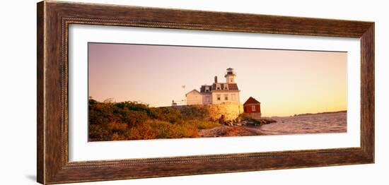 Lighthouse at the Coast, Rose Island Light, Newport, Rhode Island, New England, USA-null-Framed Photographic Print