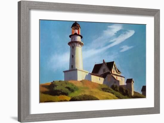 Lighthouse at Two Lights-Edward Hopper-Framed Art Print