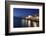 Lighthouse at Venetian Port and Turkish Mosque Hassan Pascha at Night, Chania, Crete-Markus Lange-Framed Photographic Print