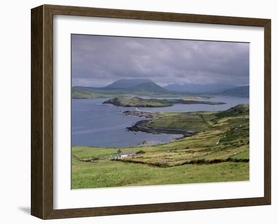 Lighthouse, Beginish Island, Ring of Kerry, County Kerry, Munster, Republic of Ireland-Patrick Dieudonne-Framed Photographic Print