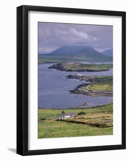Lighthouse, Beginish Island, Ring of Kerry, County Kerry, Munster, Republic of Ireland-Patrick Dieudonne-Framed Photographic Print