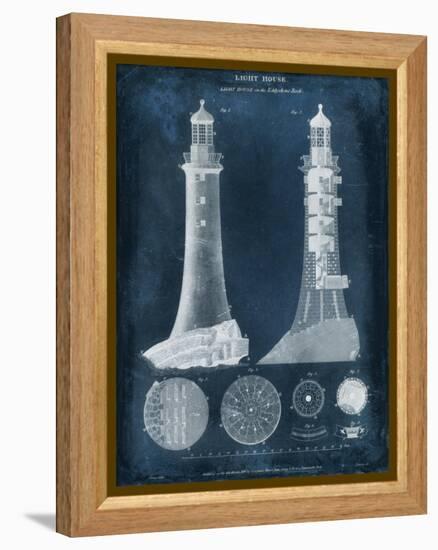 Lighthouse Blueprint-Vision Studio-Framed Stretched Canvas