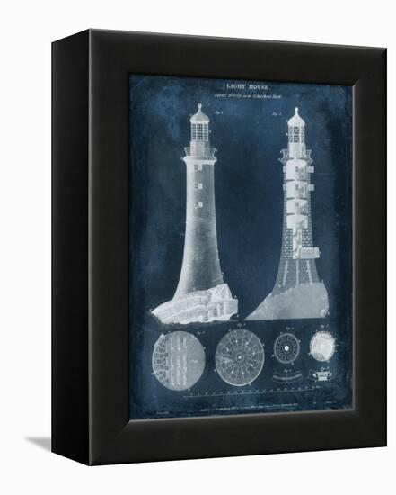 Lighthouse Blueprint-Vision Studio-Framed Stretched Canvas