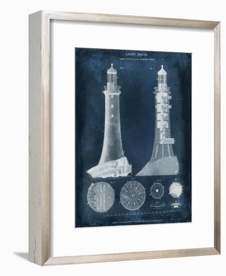 Lighthouse Blueprint-Vision Studio-Framed Art Print