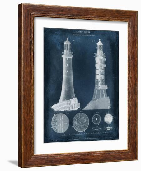 Lighthouse Blueprint-Vision Studio-Framed Art Print