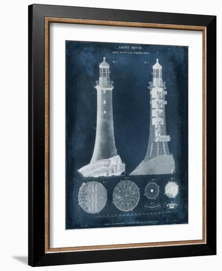 Lighthouse Blueprint-Vision Studio-Framed Art Print