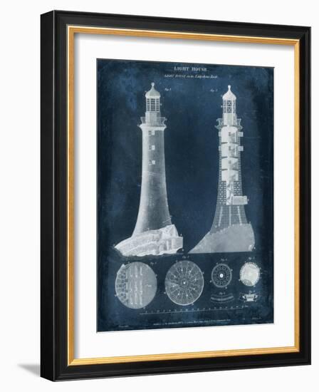 Lighthouse Blueprint-Vision Studio-Framed Art Print