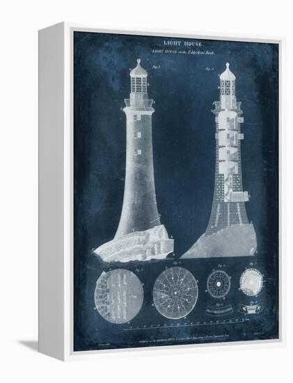 Lighthouse Blueprint-Vision Studio-Framed Stretched Canvas