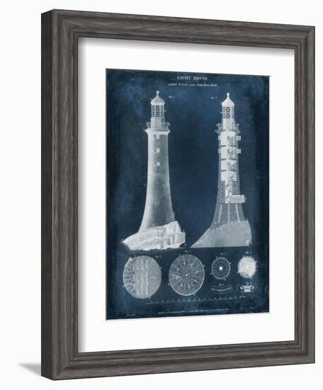 Lighthouse Blueprint-Vision Studio-Framed Art Print