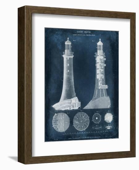 Lighthouse Blueprint-Vision Studio-Framed Art Print