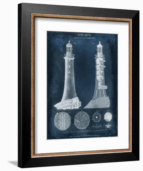 Lighthouse Blueprint-Vision Studio-Framed Art Print