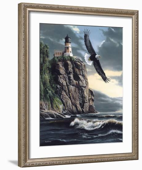 Lighthouse Cliff-Kevin Daniel-Framed Giclee Print