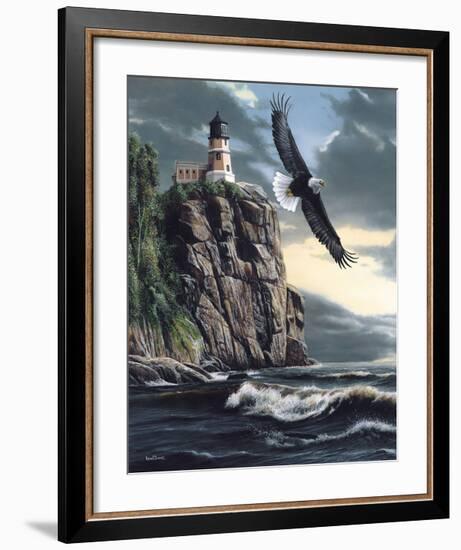 Lighthouse Cliff-Kevin Daniel-Framed Giclee Print