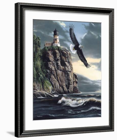 Lighthouse Cliff-Kevin Daniel-Framed Giclee Print