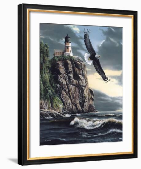 Lighthouse Cliff-Kevin Daniel-Framed Giclee Print