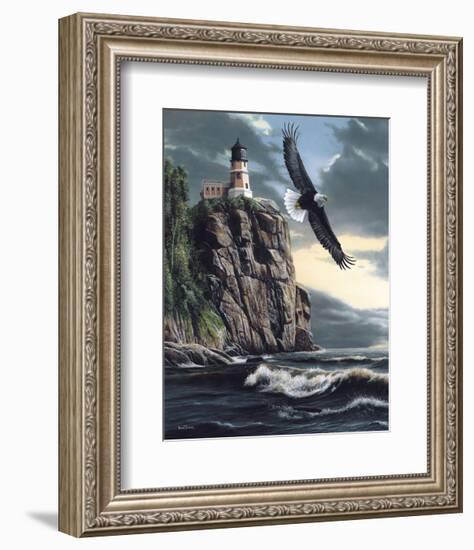 Lighthouse Cliff-Kevin Daniel-Framed Art Print