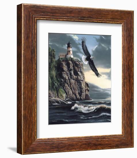 Lighthouse Cliff-Kevin Daniel-Framed Art Print
