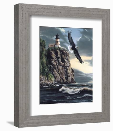 Lighthouse Cliff-Kevin Daniel-Framed Art Print