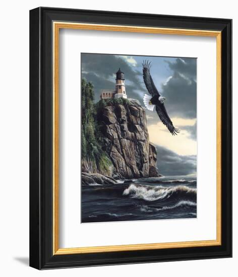 Lighthouse Cliff-Kevin Daniel-Framed Art Print