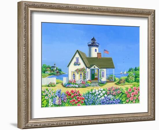 Lighthouse Cottage-Geraldine Aikman-Framed Giclee Print