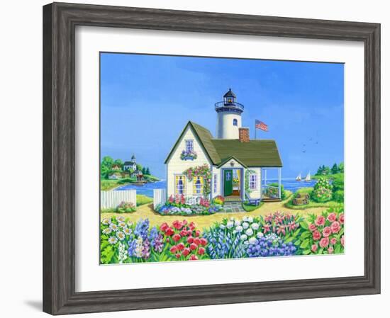 Lighthouse Cottage-Geraldine Aikman-Framed Giclee Print