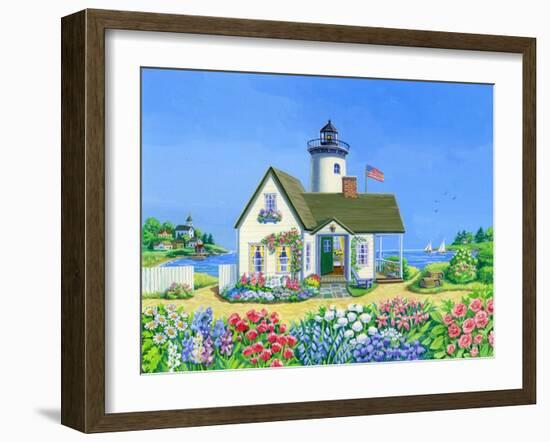 Lighthouse Cottage-Geraldine Aikman-Framed Giclee Print