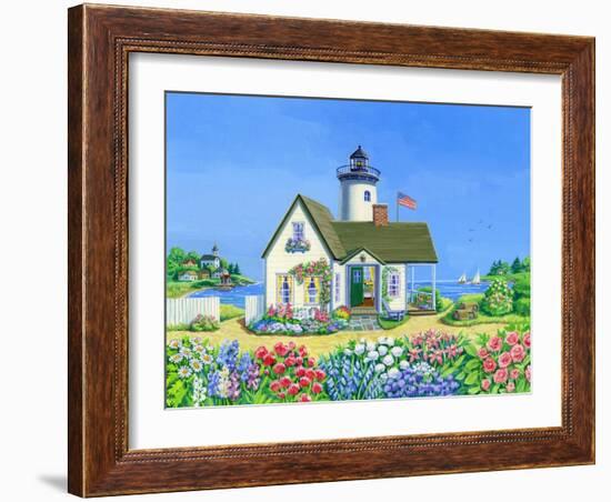 Lighthouse Cottage-Geraldine Aikman-Framed Giclee Print