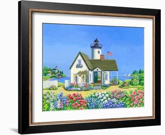 Lighthouse Cottage-Geraldine Aikman-Framed Giclee Print