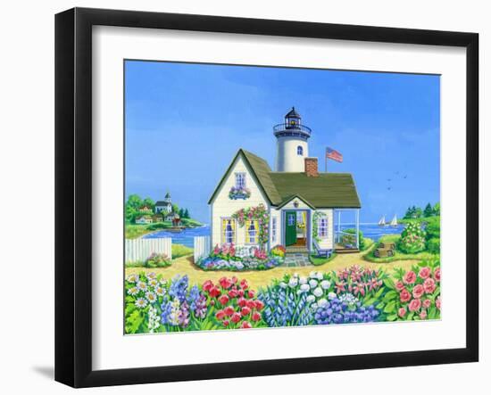 Lighthouse Cottage-Geraldine Aikman-Framed Giclee Print