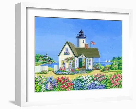 Lighthouse Cottage-Geraldine Aikman-Framed Giclee Print