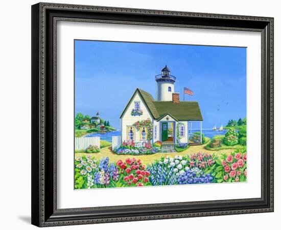 Lighthouse Cottage-Geraldine Aikman-Framed Giclee Print