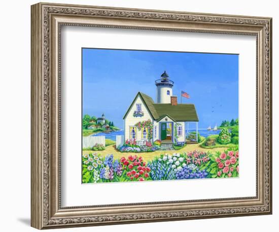 Lighthouse Cottage-Geraldine Aikman-Framed Giclee Print