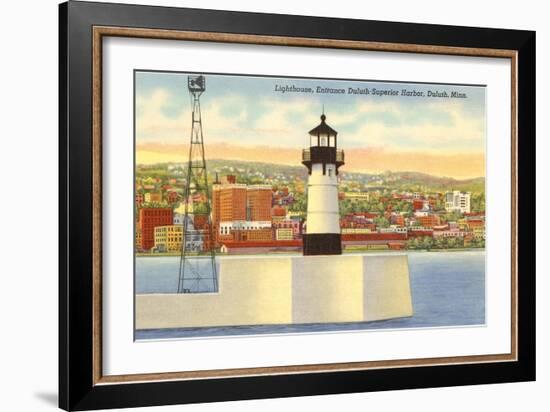 Lighthouse, Duluth Harbor, Minnesota-null-Framed Art Print