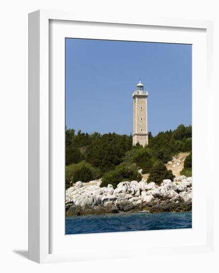 Lighthouse, Fiskardo, Kefalonia (Cephalonia), Ionian Islands, Greek Islands, Greece-R H Productions-Framed Photographic Print