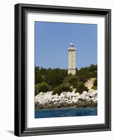 Lighthouse, Fiskardo, Kefalonia (Cephalonia), Ionian Islands, Greek Islands, Greece-R H Productions-Framed Photographic Print